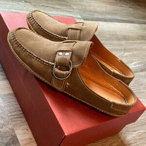 Quoddy Women’s Suede Ring Mule in Mushroom